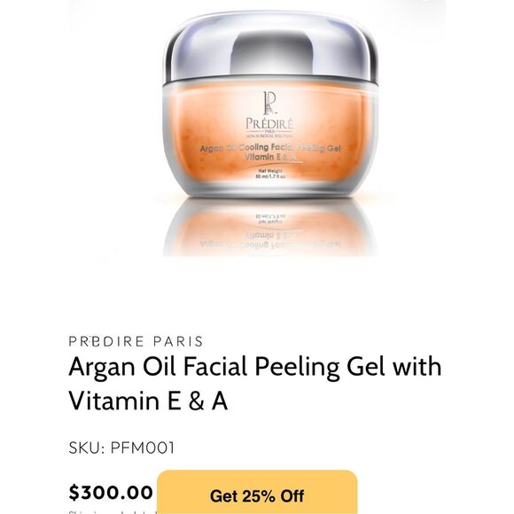 Prédiré Paris - NWT - Argan Oil Facial Peeling Gel w/Vitamins E & A. MSRP $300. - Picture 6 of 15